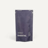 Essential refill pouch standing on a cream background